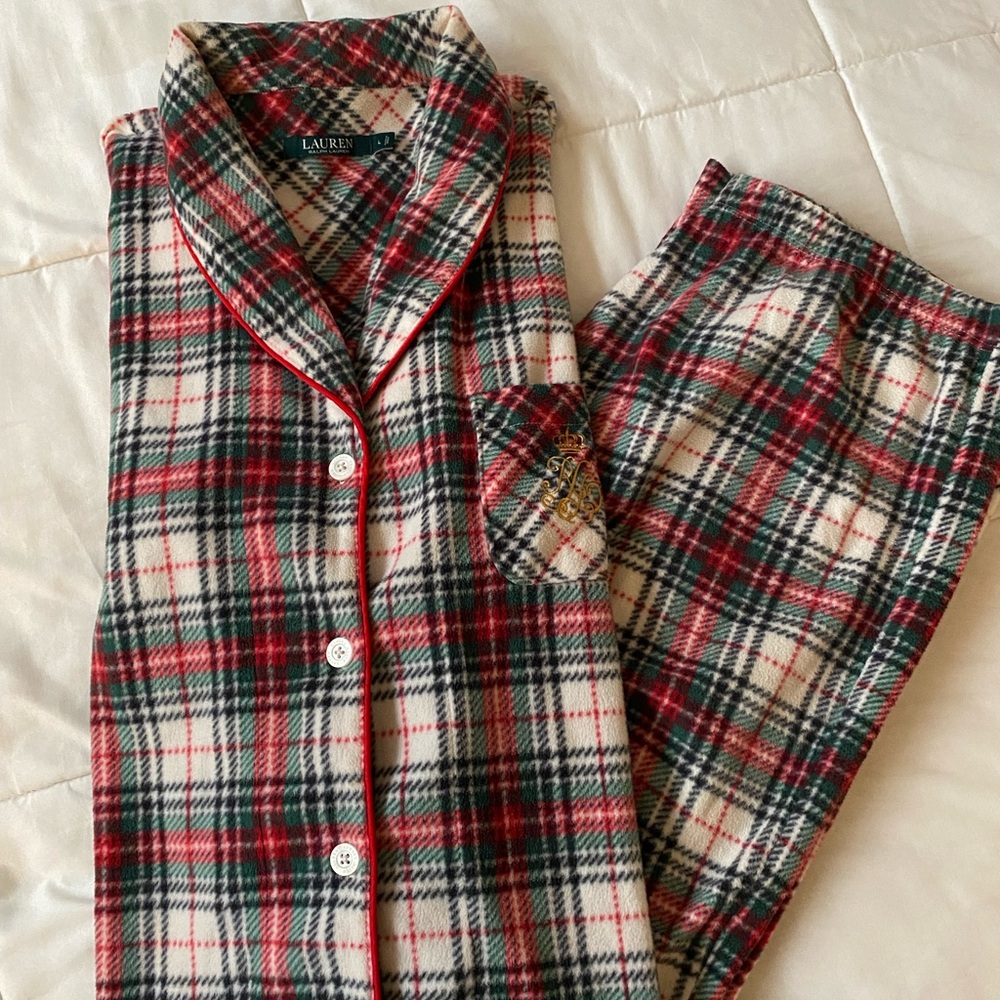 Ralph Lauren fleece pajamas size L